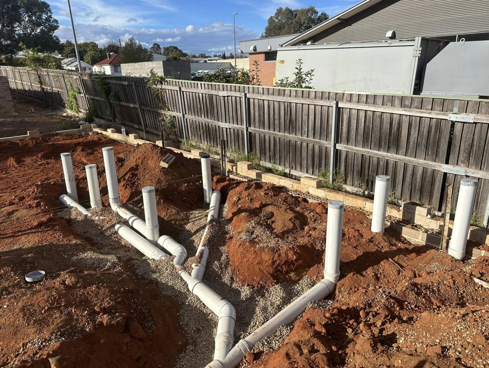 Stormwater and sewer drainage pipework
